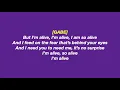I'm Alive [LYRICS] - Next to Normal