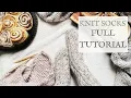 Country Cabin Knit Socks FULL TUTORIAL How to cable knit socks written pattern