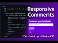 ASMR Coding - Responsive Comment System with HTML JavaScript Tailwind CSS