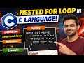 Nested For Loop in C Programming Syntax Flowchart Example C Language Tutorial
