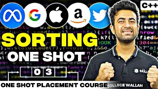 Sorting In One Shot C Bubble Insertion Selection Sort Complete DSA Course 2023 Placements