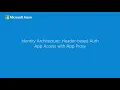 Identity Architecture Header-based Auth App Access with App Proxy