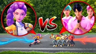 RUMI VS THE SAJA BOYS in REAL LIFE! *Kpop Demon Hunters*