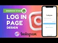 Login Page Instagram in Android Studio 2022 How to Make Instagram Login Page in Android Studio