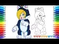 How to Draw Super Mario 3D World Rosalina Cat Drawing Coloring Pages s for Kids