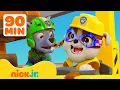 Patrulha Canina | Resgates do Rubble na Baía da Aventura! 🐾 com Rocky e Zuma | 90 min | Nick Jr.