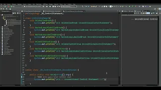 24 - Unconditional Control Statements in Java Break and Continue