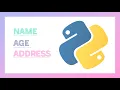 Write a python program to display your details like name age and address in three different Lines