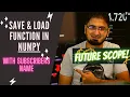 Numpy Save Load Function Numeric Python Tutorial Data Science Library in Hindi Urdu