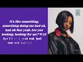 Gyakie-Something(lyrics video)