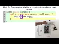 Unit 2 - Constructor Calling a constructor makes a new object Java APCSA