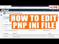 LIVE How to edit PHP INI files in cPanel