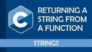 How to return a string from a function