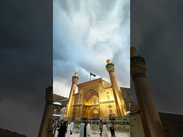 ⁣بحبِّ عليٍّ يهتفُ القلبُ كلّما.   يمرُّ على الصحنِ الشريفِ وينبضُ