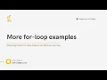 Module 3 More for-loop examples