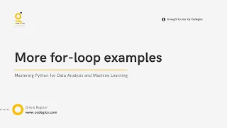 Module 3 More for-loop examples