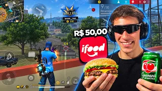 JOGANDO DIARIO SOLO ATÉ COMPRAR UM LANCHE! free fire iphone 16 pro max