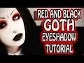 Red and Black Goth Eye Makeup Tutorial Toxic Tears