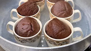 Chocolate Mug Cake Without Oven | Viral Steam Cake in a Pot 🍫