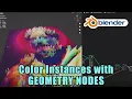 Geometry Nodes Tutorial How to color instances using attributes