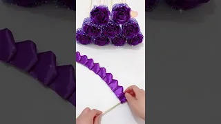 طريقة صنع ورود من الساتان دندنها