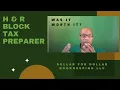My time as an H R Block tax preparer