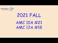 2021 Fall AMC 10A and AMC 12A