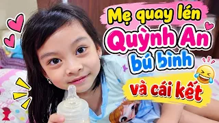 Mẹ bắt quả tang em Quỳnh vẫn bú bình hahaha... 💎 AnAn ToysReview TV 💎