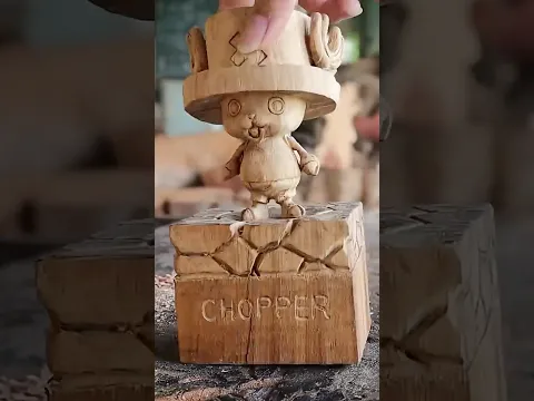 How i carved Tony Chopper - #onepieceart #tonychopper # woodcarving #animeartist