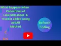 Collections of LinkedHashSet TreeSet added using addAll Method