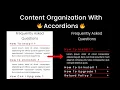 Content Organization with Animated Accordions CSS JS 2021