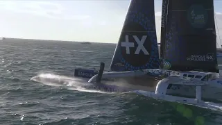 Casualties Route du Rhum. Sam Goodchild Hospital, Armel Le Clearch Breakage, Damien Seguin Crash.