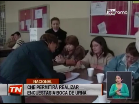 CNE permitirá realizar encuestas a boca de urna