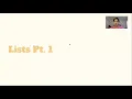 Kids for Code - Python Lists Pt 1