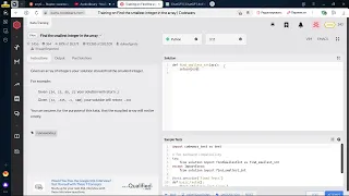 Codewars Find the smallest integer in the array 8 kyu Python