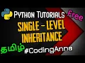 Single Inheritance OOPs in Python Python Tutorials in Tamil