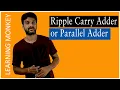 Ripple Carry Adder or Parallel Adder Lesson 85 Digital Electronics Learning Monkey