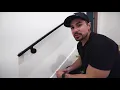 How to install a metal or steel wall mount stair handrail DIY grab bar By OptimumWorks
