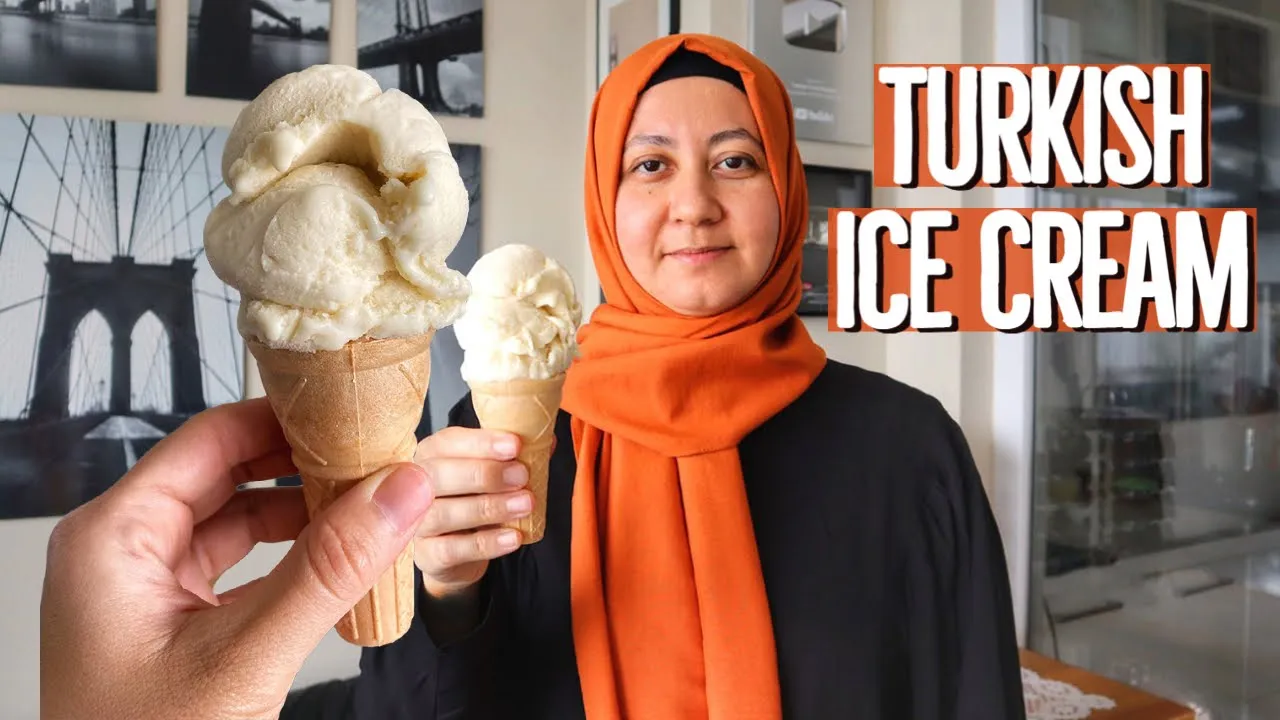 Turkish Ice Cream Dondurma With 3 Ingredients   Legendary Stretchy Texture