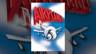 A twisted-up plane on the poster for the Airplane! game.