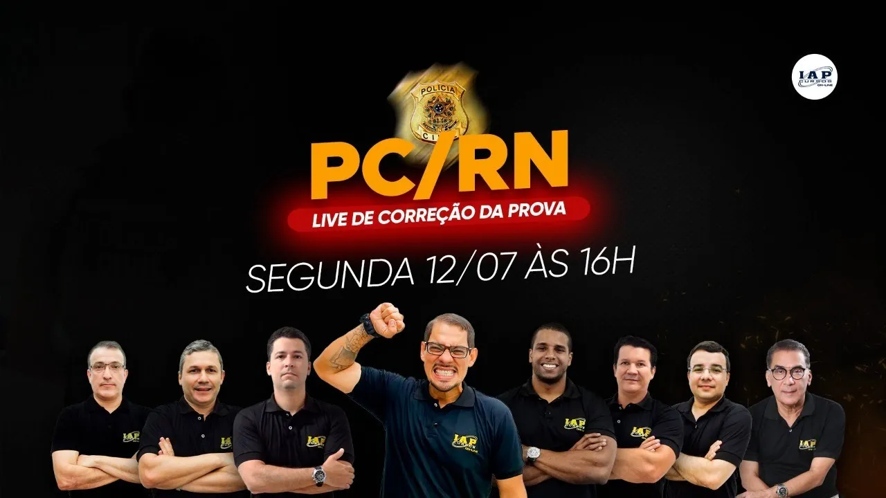 LIVE: CORREÇÃO DA PROVA DA PCRN.