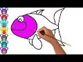 Coloring Pages s for Kids How to Draw Fish Coloring Book for Children Step by Step