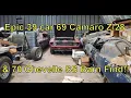 Epic 39 Car Barn Find with ONLY 68 69 Camaros SS and 70 Chevelle SS 396 454 Cars Parts