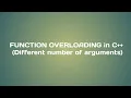 Function Overloading in C in TAMIL part 2