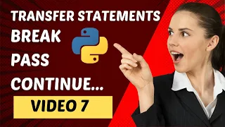 Break Continue Pass in Python in hindi basic python programming transfer statements
