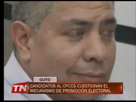 Candidatos al CPCCS cuestionan el mecanismo de promoción electoral