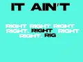 Shane codd - it ain’t right (lyrics video)