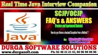 Java Interview Companion Core Java How do you throw a checked Exception from a Method