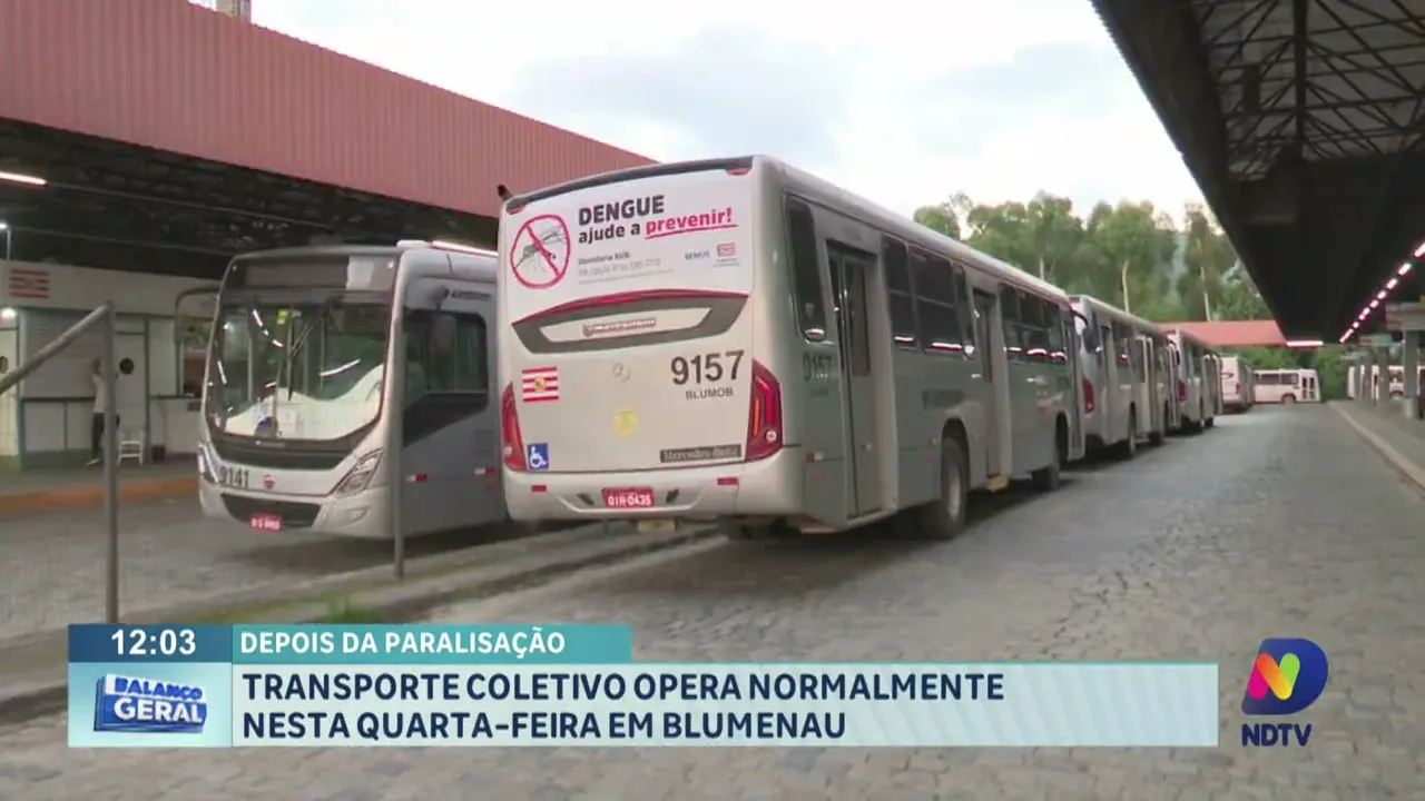 Transporte coletivo opera normalmente nesta quarta-feira em Blumenau