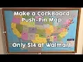 Make a Corkboard Push-Pin Map for 14
